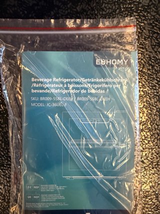 Mini refrigerador Euhomy negro
