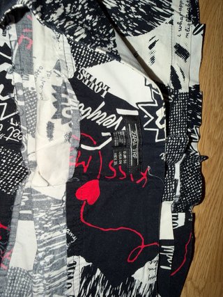 Falda estampada blanco y negro