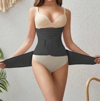 Nuevo Faja Postparto Cinturón Negro Talla L