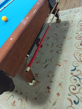 Mesa de billar americana con troneras de cuero