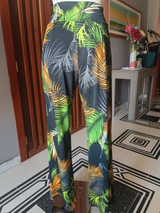 Pantaloni Palazzo Fantasia Tropicale
