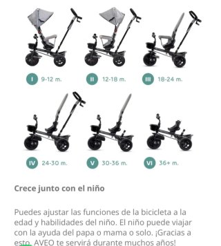 Triciclo Kinderkraft AVEO reversible