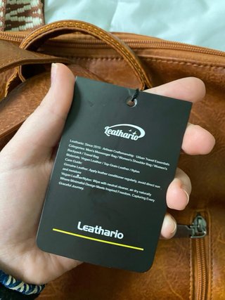 Bolso de cuero sintético marrón