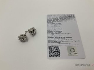 pendientes oro 18k con piedra con topacio