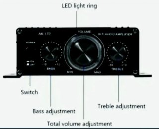 Mini Amplificado de Audior AK170 400W + Fuente