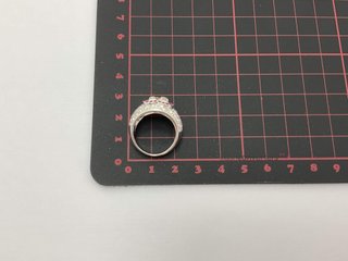 anillo oro 18k con piedra con diamante,zafiro t. 11 (16,24 mm)