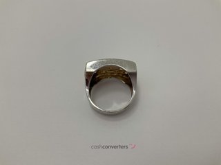 anillo oro 18k con piedra t. 14 (17,2 mm)