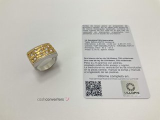 anillo oro 18k con piedra t. 14 (17,2 mm)