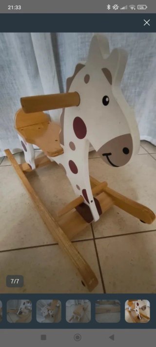Caballito balancín madera