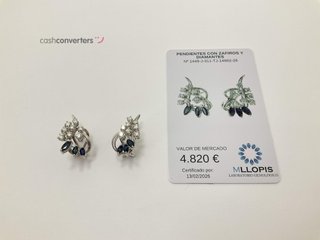 pendientes oro 18k con piedra
