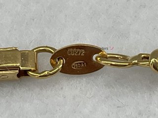 collar oro 18k con piedra 21cm