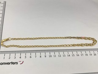 collar oro 18k con piedra 21cm