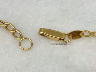 collar oro 18k con piedra 21cm