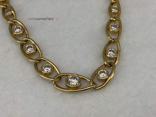 collar oro 18k con piedra 21cm