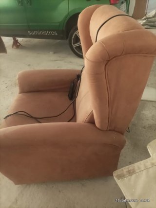 Sillón Masaje Tela Naranja. En muy buen estado.