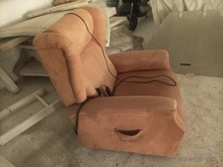 Sillón Masaje Tela Naranja. En muy buen estado.