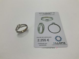 anillo oro 18k con piedra