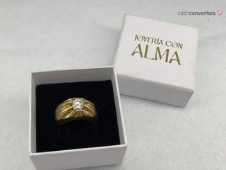 anillo oro 18k con piedra
