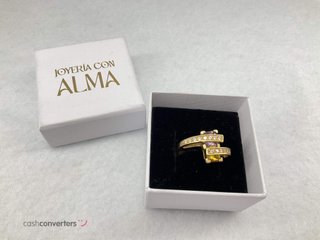 anillo oro 18k con piedra