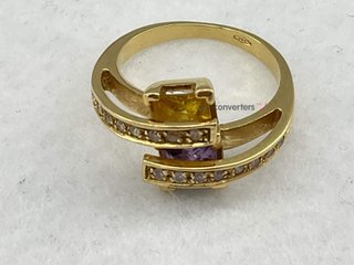 anillo oro 18k con piedra