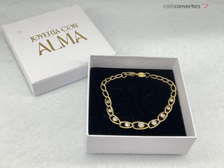 pulsera oro 18k con piedra