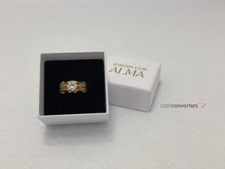 anillo oro 18k con piedra