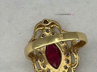 anillo oro 18k con piedra