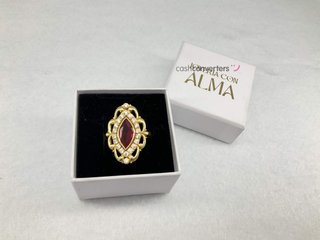 anillo oro 18k con piedra