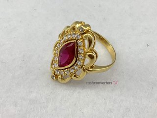 anillo oro 18k con piedra