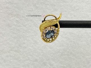 pendientes oro 18k con piedra