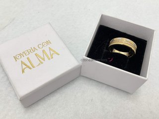anillo oro 18k con piedra