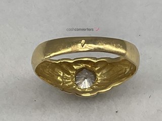 anillo oro 18k con piedra
