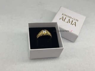 anillo oro 18k con piedra