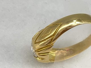 anillo oro 18k con piedra