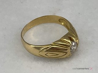 anillo oro 18k con piedra