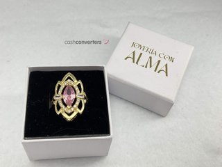 anillo oro 18k con piedra
