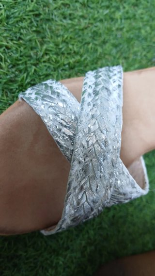 Elegantes Sandalias Plata Talla 39