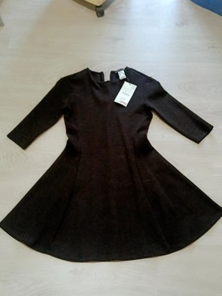 Vestido negro manga 3/4