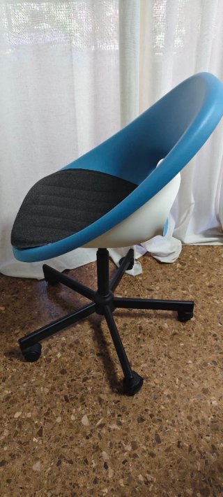 Silla de oficina ELDBERGET/MALSKAR, azul-negro