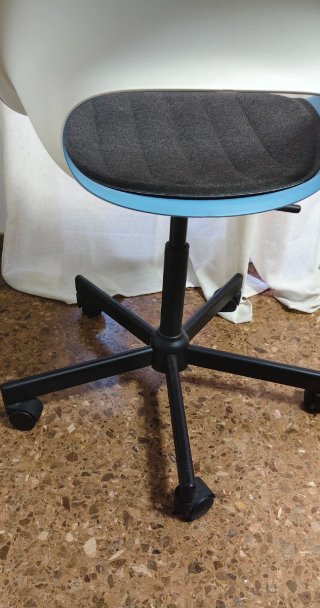 Silla de oficina ELDBERGET/MALSKAR, azul-negro