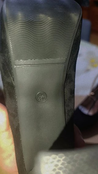 Zapatos tacón negros gamuza talla 40