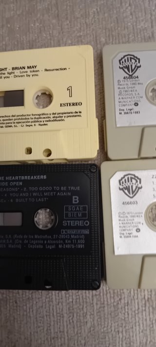 Lote 4 Casetes Rock: Tom Petty, ZZ Top ,Brian May