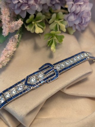 Pulsera cinturón plata