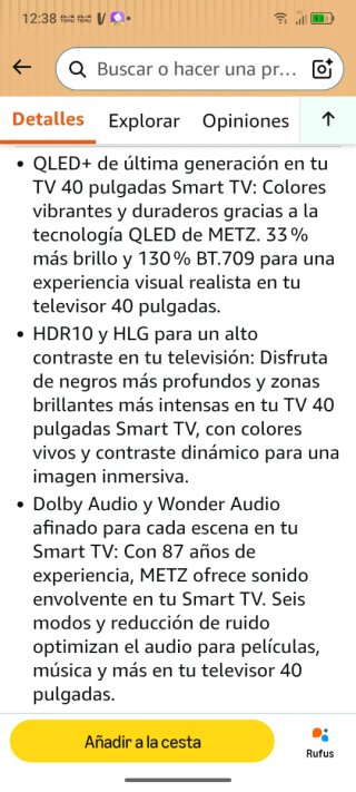 Smart TV Metz QLED+ 40 Google TV
