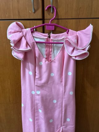 Vestido de flamenca rosa lunares Talla Xs/S  36