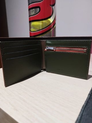 Cartera Cuero 100% Purificacion Garcia Verde Osx
