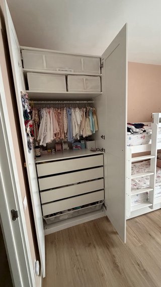 Armario Blanco Ikea vestido  100x58x236 blanco