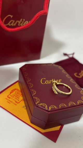 Anel Cartier Parafuso Dourado 18mm Novo