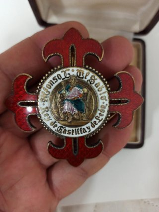 Medalla Alfonso X El Sabio Plata Antigua