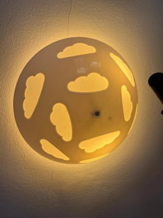 Lámpara techo infantil nubes Ikea